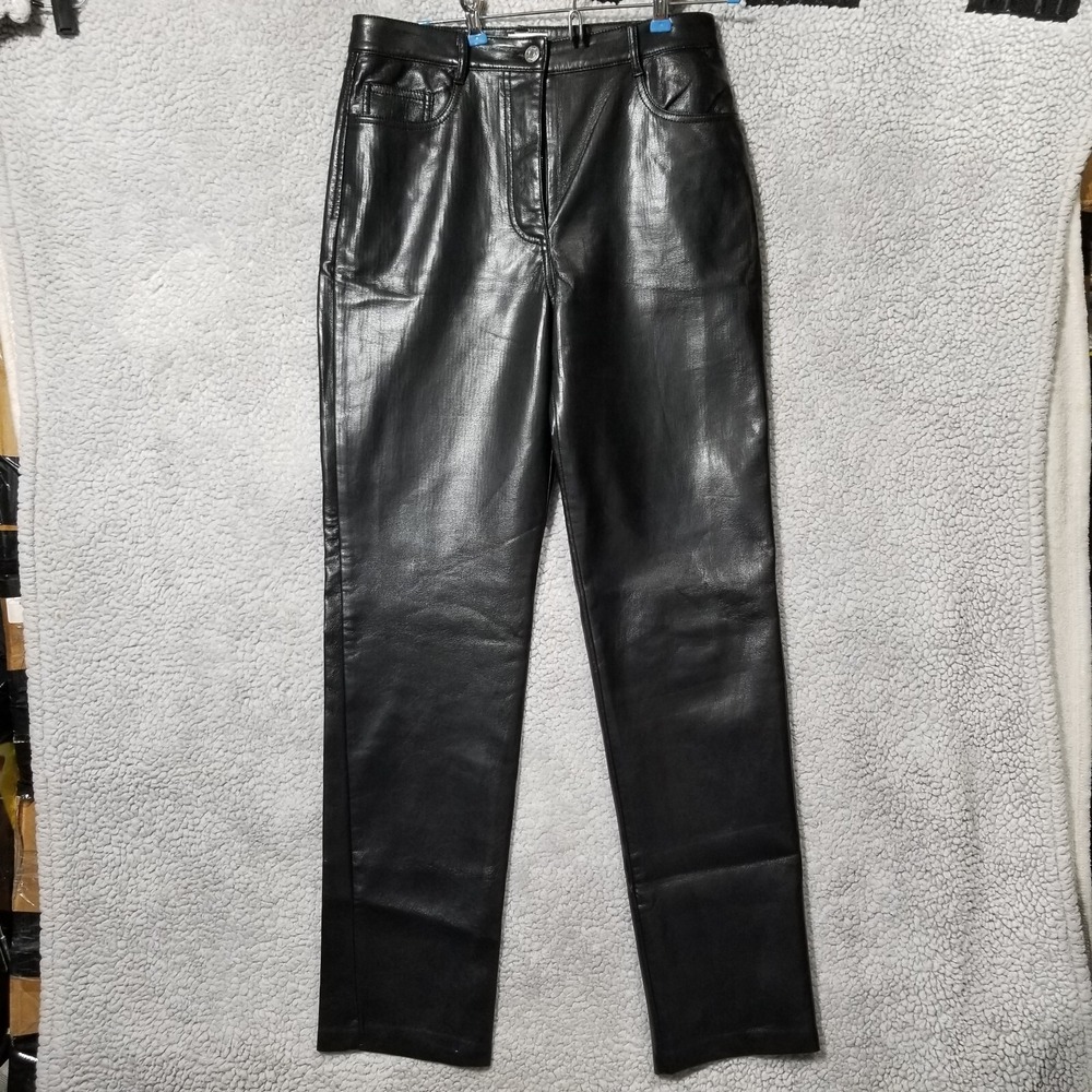 Aritzia Wilfred Rebel Vegan Leather Black Pants Sz‎ 6  FSL4-6938-21